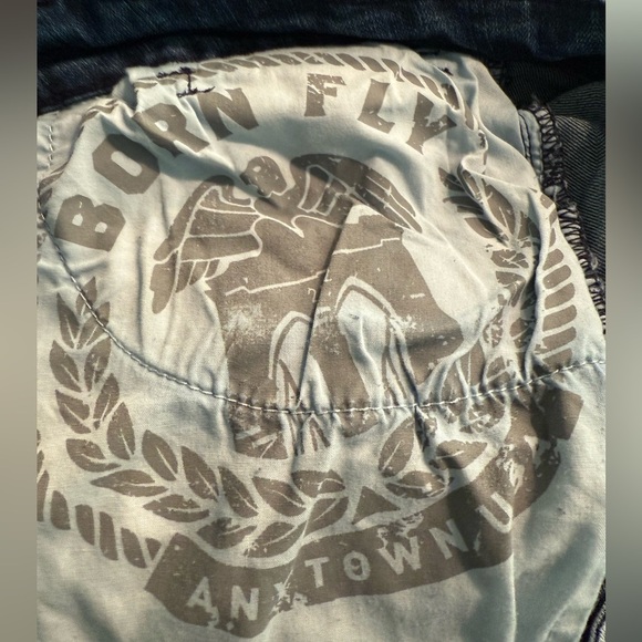 Born Fly Cloud Hopper Patched/Logo Jeans. Men's Size 36 - Picture 10 of 11